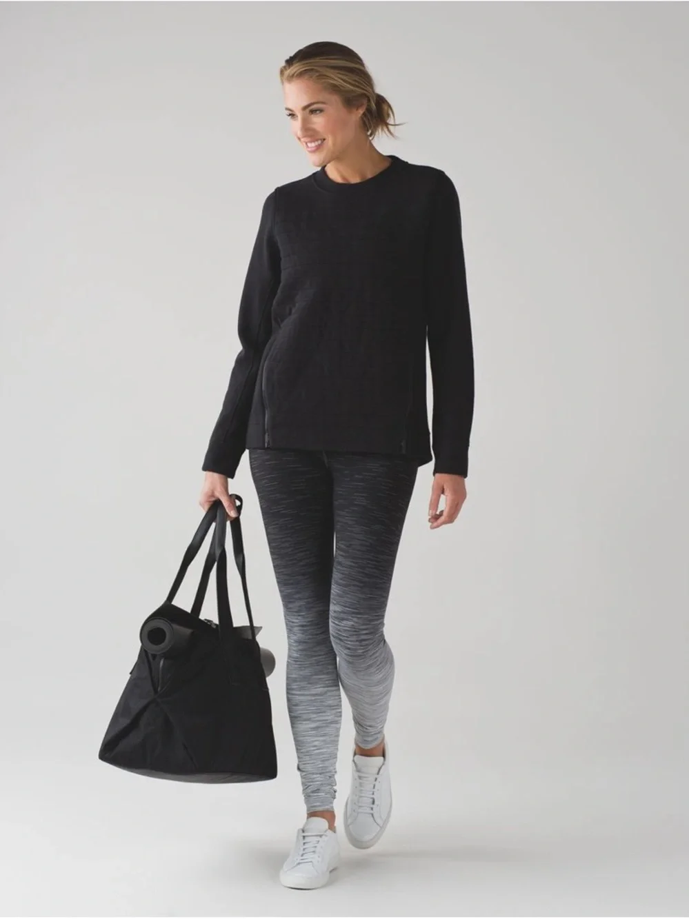 Lululemon Wunder Under Hi-Rise Tight - Black & Grey Ombre Melange 31" Leggings - Picture 3 of 8